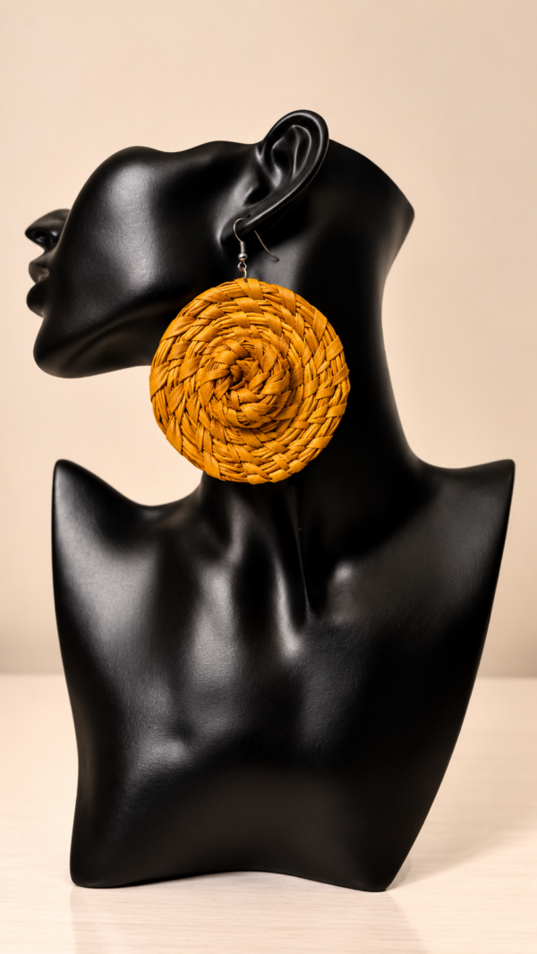 0eaf2a9a-5ae6-44b0-beec-a58febca23bc 1 pair Bohemian Raffia Hat Shape Earrings