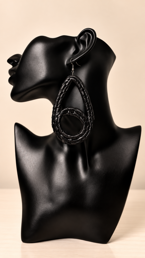 1 Pair Bohemian Raffia Earrings