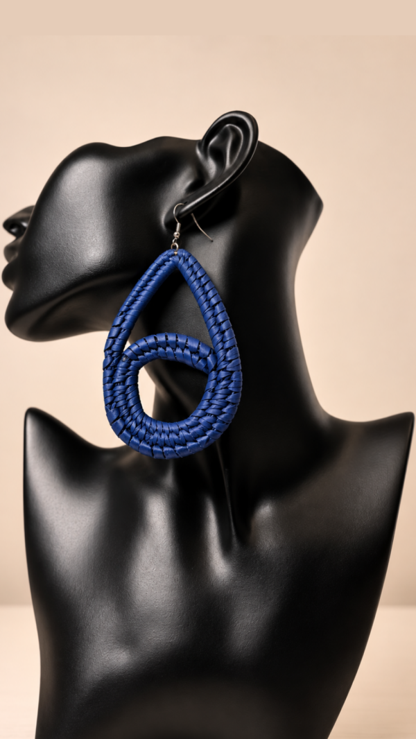 1 Pair Bohemian Raffia Earrings